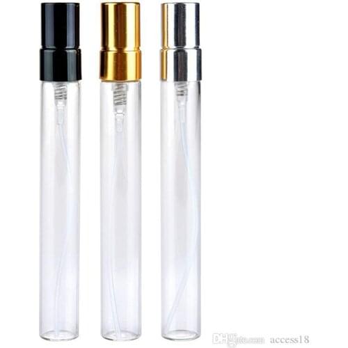 10ml Clear Spray Bottles Small Empty Glass Atomizer Perfume Bottles With Aluminum Atomizer 10cc Sample Parfum Bottles