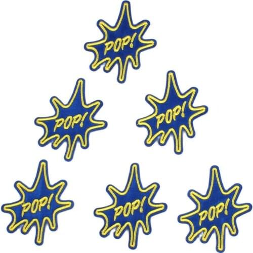 10pcs Embroidered POP Patch Fashion Jeans Coats Stickers Iron On DIY Apparel Badge Dress Pants Shoes Shirts Sweater Appliques