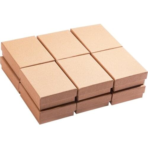 Cardboard Jewelry Set Box for Ring Necklace Rectangle 9x7x3cm