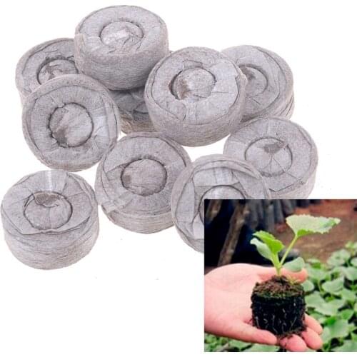 30mm Jiffy Peat Pellets Seed Starting Plugs Seeds Starter Pallet Seedling Soil Block Professional Easy To Use 10pcs