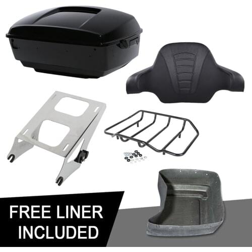 Motorcycle King Tour Pack Trunk Backrest Mount Top Rack For Harley Touring Electra Glide Road Glide Street Glide FLHR 2014-2020