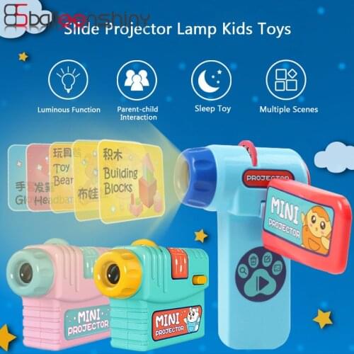 BalleenShiny Luminous Toy Childrens Slide Projector Lamp Parent-child Interaction Puzzle Early Education Kids Accompany Toys