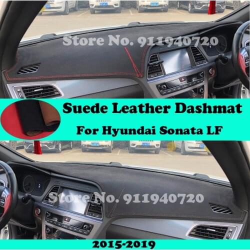 For Hyundai Sonata LF 2015 2016 2017-2019 Suede Leather Dashmat Dashboard Cover Pad Dash Mat Car-Styling Accessories LHD RHD