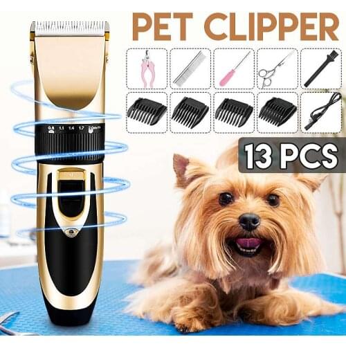 Home Professional Pet Dog Hair Trimmer Rechargeable Animal Grooming Clippers Cat Cutter Machine Shaver Electric Scissor Clipper