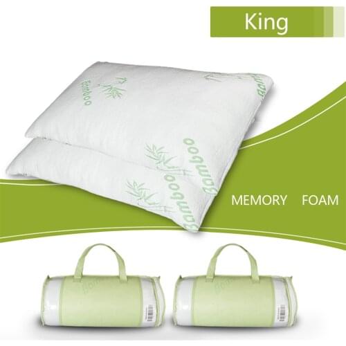 Premium Firm Hypoallergenic Bamboo Fiber Memory Foam Pillow King (Single)