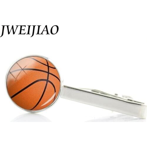 JWEIJIAO Basketball Tie Clips Basketball Player Formal Wear Necktie Tie Bar Fashion Sport Mans Classic simple tie clip T253