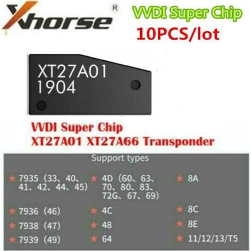 KEYECU 10PCS/LOT VVDI supermode chip / XT27A66 Convertible 4C 4D 44 46 47 48 49 8A 8C 8E T5 automobile anti-theft chip