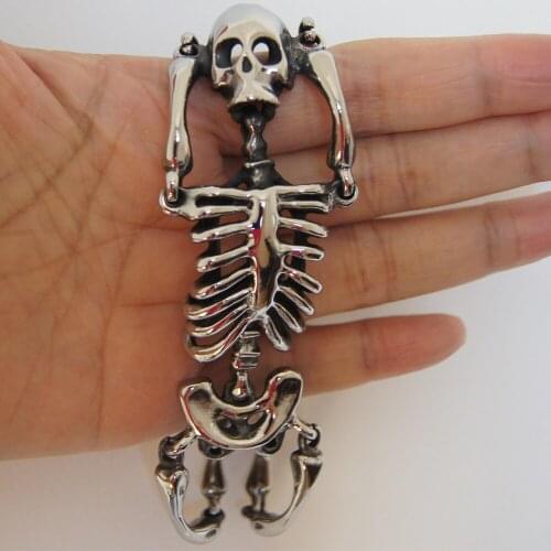 Cool & vivid skull men/boys jewelry stainless steel chain bracelet men jewelry bracelet