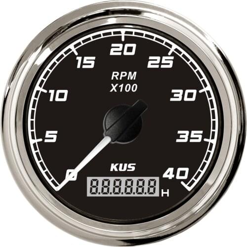 KUS Marine Tachometer Boat Tacho Gauge Car Truck Digital Hourmeter 0-4000 RPM