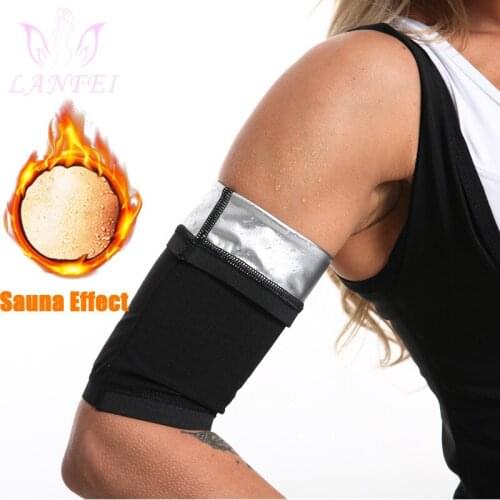 LANFEI Sauna Slimmer Arm Womens Sweat Arm Trimmer Control Slim Gym Hot Thermal Arm Strap 1 Pair Hand Cincher Pad Sleeve Shaping