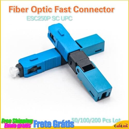 UNIKIT ESC250P Mechanical Fiber Optic Connector SC UPC Fast Pre-polish No-Polish Optic Connector 50/100/200Pcs Lot sell surprise