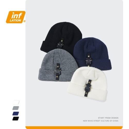 INFLATION Men Winter Warm Beanies Fashion Wool Knitted Beanie 290CI2020