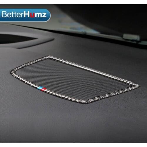 Betterhumz Car styling Stickers for BMW E70 E71 X5 X6 accessories Carbon Fiber Dashboard speaker decorative panel decoration