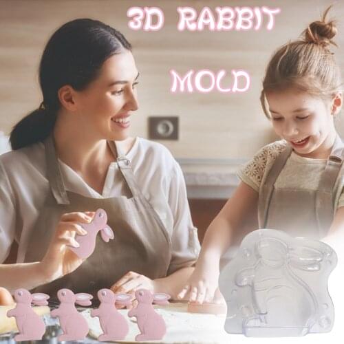 New Silicone Cake Mould Silicone 3d Bunny Shape Plastic Cake Chocolate Mold Diy Handmade Baking Mold Modelling Diy Decor Tools