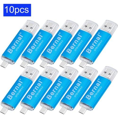 10pcs OTG USB Flash DRIVES 4gb 8gb 16gb 32gb 2.0 Flash Drives High Speed pen drive Dual purpose USB STICK 2GB
