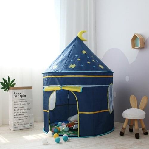 Childrens Tent Foldable Tipi For Kids Baby Play House Wigwam Princess Castle Teepee Kids Hang Flag Tent Childrens Room Toy