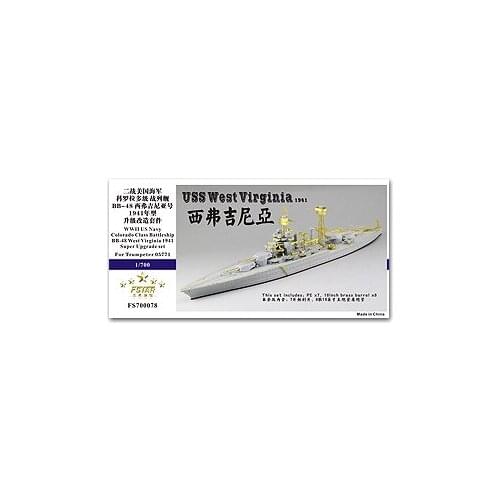 Five star FS700078 World War II US Navy BB-48 "West Virginia" 1941 upgrading and transformation