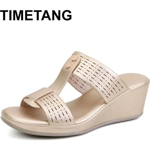 TIMETANGFashion Women Summer Slippers Casual Ladies Sandals Platform Non-slip Female Shoes Soft Wedge Outdoor Women Flip Flop