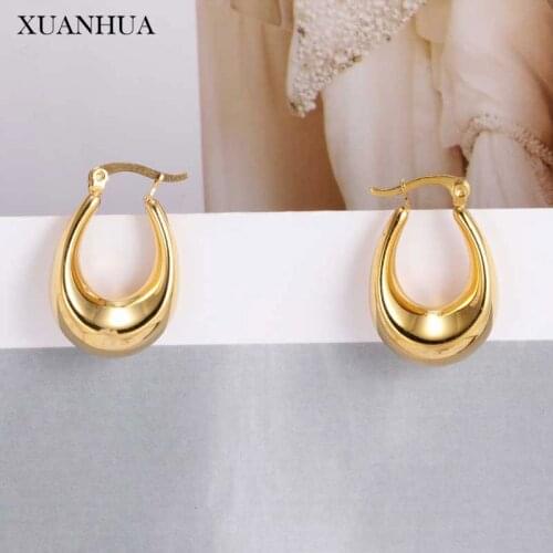 XUANHUA Stainless Steel Jewelry Woman Small Hoop Earrings For Women Korean Earings Fashion Jewelry Accessories Free Shipping