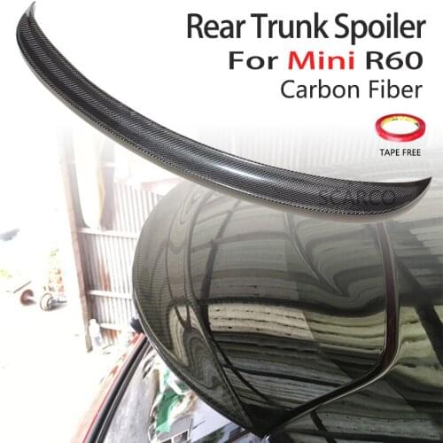 Real Carbon Fiber Rear Trunk Roof Spoiler For Mini Cooper S Dedicated Tail Modifier R60 Countryman Car Wing Lip 2010 2014 2012