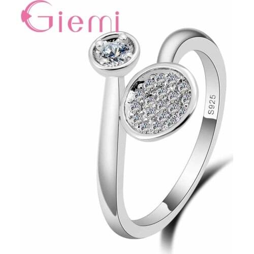 New Arrival Cubic Zirconia Finger Jewelry Clear Crystal 925 Sterling Silver Rings Women Wedding Accessory Fast Shipping