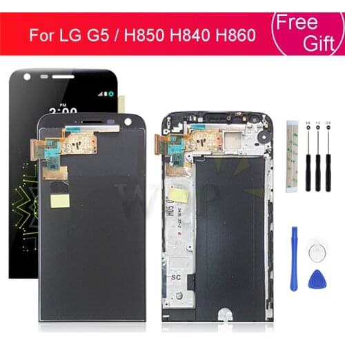 For LG G5 LCD Display H850 H840 H860 Screen Display with Frame Touch Screen Digitizer Assembly for LG G5 LCD Replacement 5.3