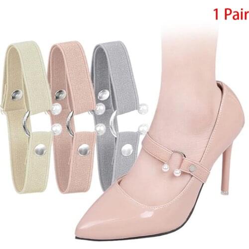 1Pair Adjustable Elastic Shoe Strap Belt Ankle Holding 6Colors Anti-Skid Women Shoelace For High Heels