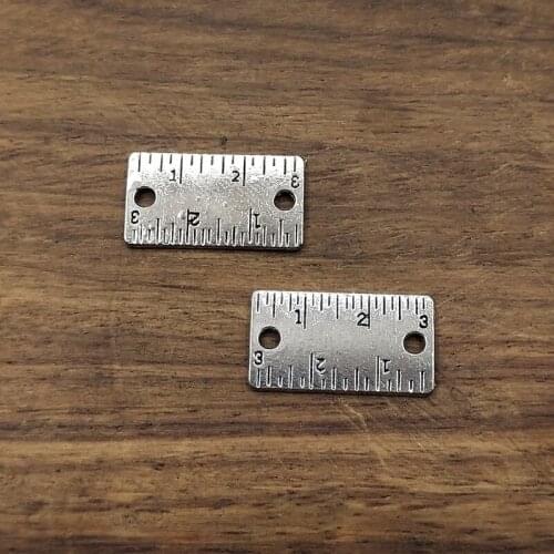 10pcs Charms ruler measuring connector 21x12mm Tibetan Silver Plated Pendants Antique Jewelry Making DIY Handmade Craft