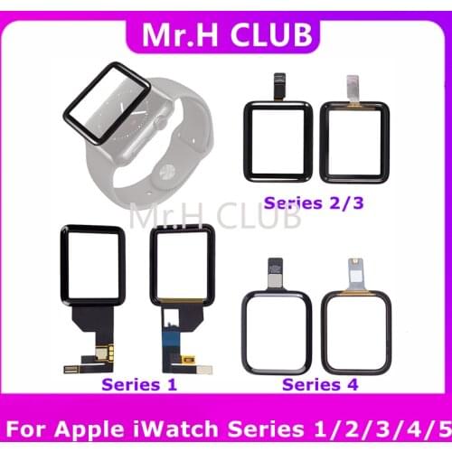 100% Testing Touch Screen For Apple iWatch Series 1/2/3/4/5 40mm 42mm LCD Outer Glass Lens Panel 38mm Touch Glass Replacement