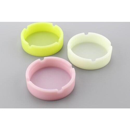 100pcs Luminous Silicone Ashtray Premium Silicone Rubber High Temperature Heat Resistant Ashtray Cigarette accessories NO127