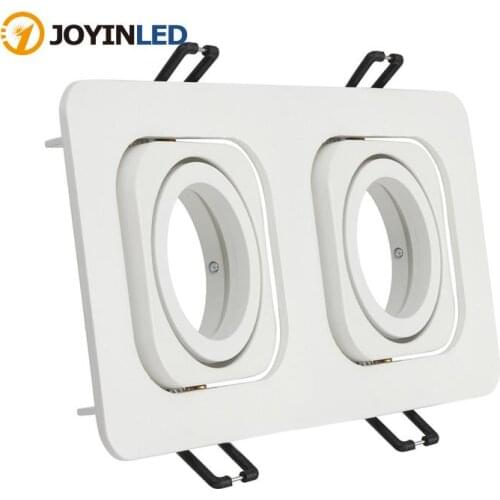 2pcs Double Head MR16 GU10 Frame Lamp Downlight Housing MR16 Lamp Housing GU10 Fixture Downlight Fixture for Spot Light Fixture
