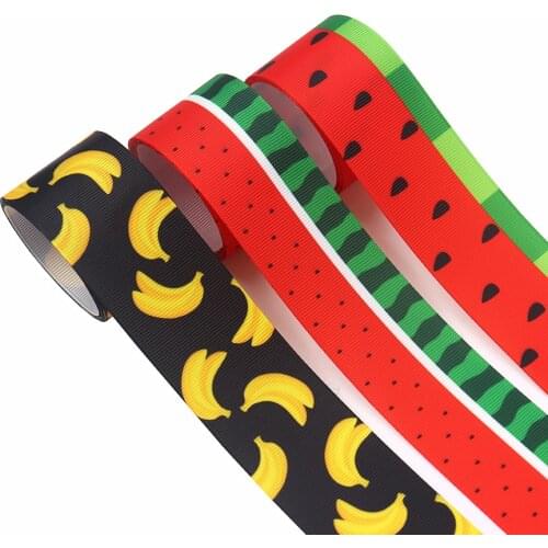 5 Yard Fruit watermelon banana pattern printing heat transfer ribbon webbing threaded ribbing ribbon mobile phone lanyard