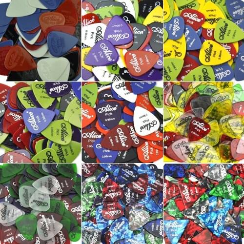 Alice 100pcs Heavy 0.96mm Guitar Picks Plectrums Assorted Colors For Electric Guitar