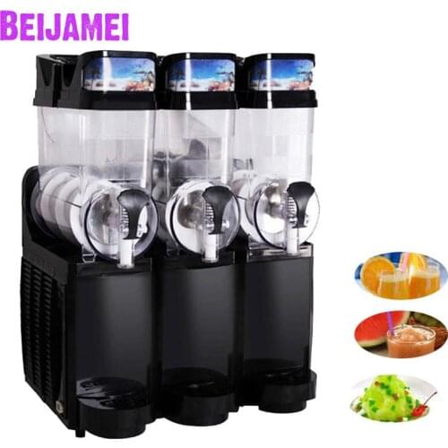 Beijamei Restaurant Three Tanks Snow Melting Machine Smoothie Slush Machines Commercial Slush Drink Making For Sale