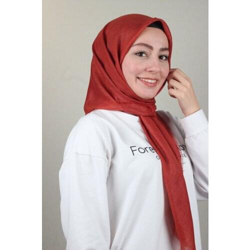 BONJELA SHİNE FLAT SILVERY LINEN SCARF-DESEN-02-RENK-11