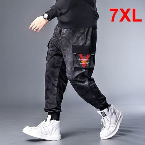 Big Size 7XL Hip Hop Streetwear Cargo Pant Men Oversize Pants Sweatpants Male Jogger Casual Fashion Trousers Plus Szie
