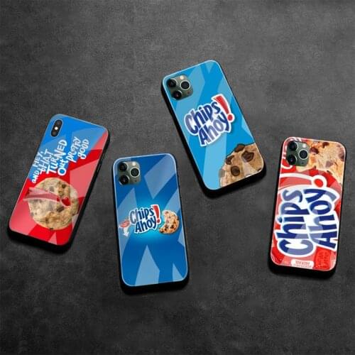 Chipses Ahoys Chocolate Cookies Phone Case Tempered Glass For iPhone 12 Mini 11 Pro XR XS MAX 8 X 7 6S 6 Plus SE 2020 cover