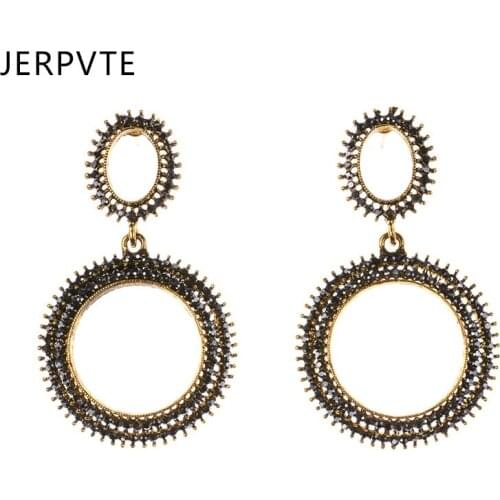 JERPVTE 2018 New Wonderful Maxi Drop Earrings Women Vintage Ethnic Party Jewelry Earrings Accessories Wholesale Price Gift