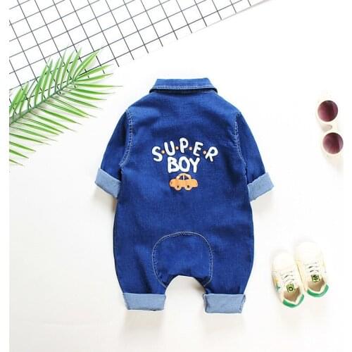 Newborn Baby Romper Soft Denim Baby Clothes For Girls Boys Romper Cotton NewBorn Cowboy Toddler Infant Jumpsuit Outwear Overalls