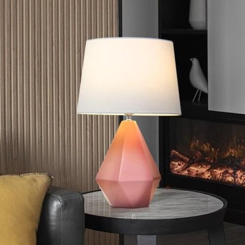 Korean Pleated Table Lamp Ins DIY Ceramic Table Lamps for Living Room Home Decor Cute Lamp With Tricolor led Bulb Beside Lamp