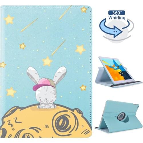 Cute Rabbit 360° Rotating Leather Stand Case For iPad Mini 1 2 3 Tablet Cover Protective For 2020 iPad Pro 11 Funda Air 1 2 Case