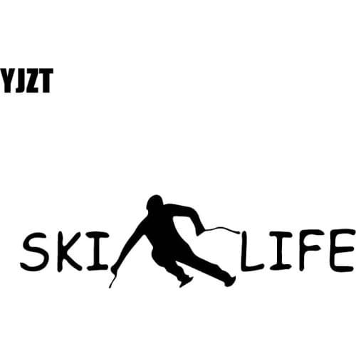 YJZT 5CM*18.4CM Handsome Skating Decal Car And Motorcycle Personality Decoration Black/Silver C30-0533