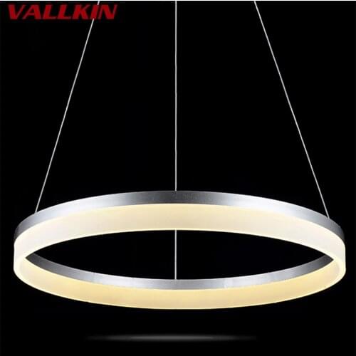 Pendant Lights LED Modern Indoor Pendant Light Lamp Round Ring Lighting Fixtures Milky Acrylic Lampshade for Dining Room Hotel