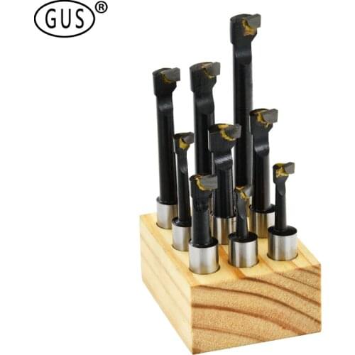 9 pcs Durable Hard Alloy Shank Boring Bar with a diameter of 12mm For 2 Inch 50mm Boring Head for cnc Machining Lathe Milling