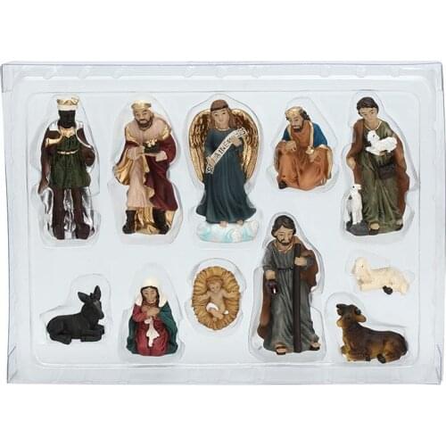 Christmas manger nativity set resin crafts ornaments gift religion