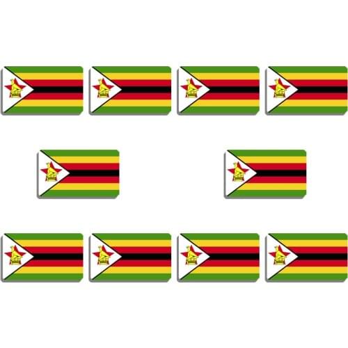 10Pcs zimbabwe Flag Brooch Vintage Lapel Pins For Backpacks Hat Clothes Patriotic Trinket Acrylic Jewelry Badges