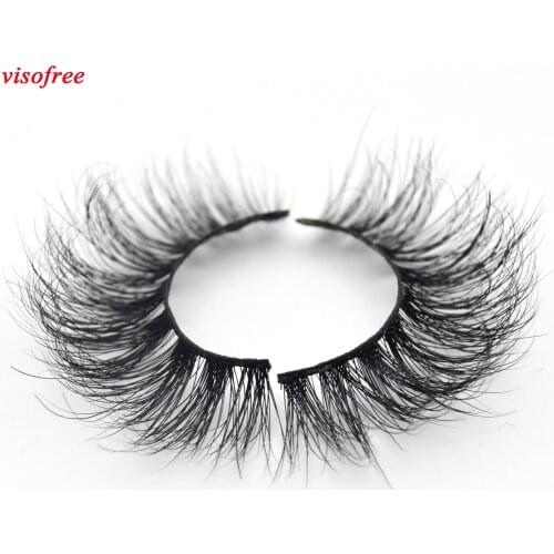 Visofree 1 pair 100% handmade natural Eyelashes 3D Mink Lashes Handmade Full Strip Lashes long Makeup Mink False Eyelashes D08