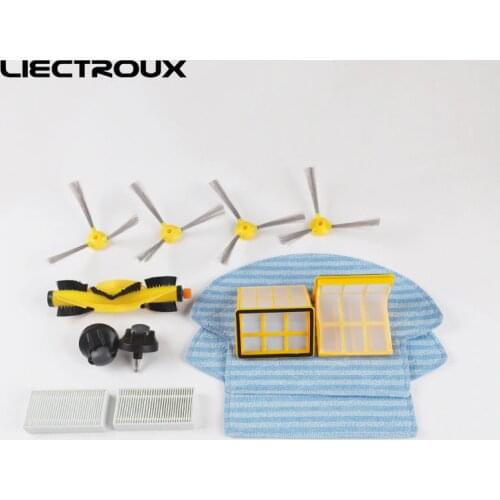 For B6009)Spare part for Robot Vacuum Cleaner ,Rubber Brush,Side Brush,HEPA ,Primary filter,Front wheel