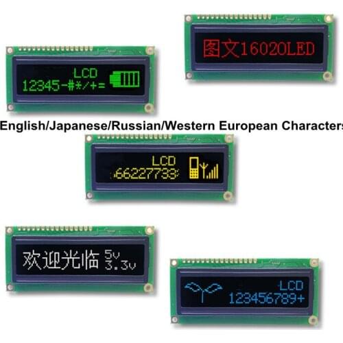 4.0 inch 16PIN 1602B LCD Screen Parallel Interface Blue Backlight 5V