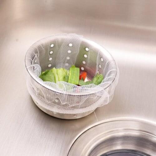 30pcs Kitchen Sink Strainer Filter Screen Bag Garbage Sewer Net Portable for Bathroom Prevent Clogging Sink Filter Mesh